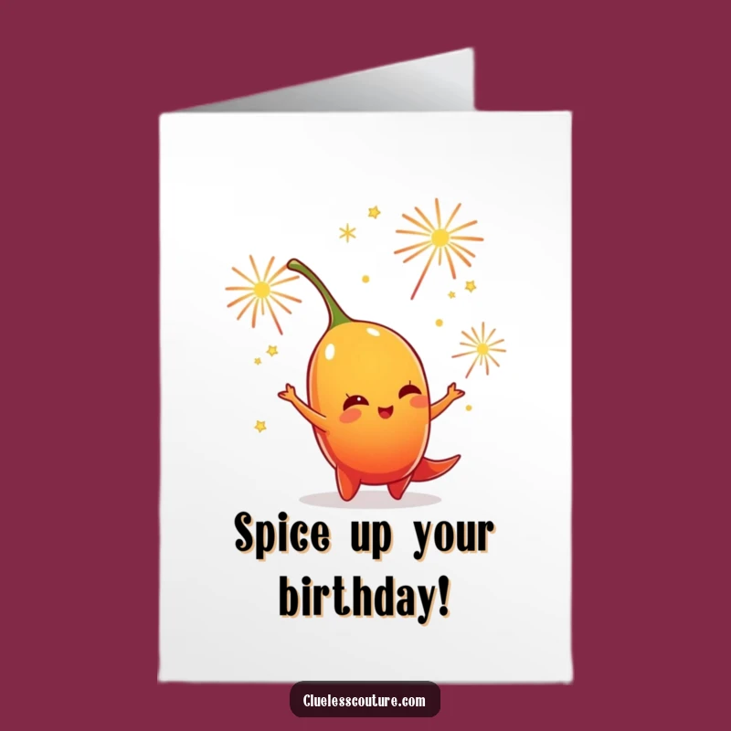 Free Printable Fiery Chili Pepper Birthday Card - Explosive Fun DIY Download