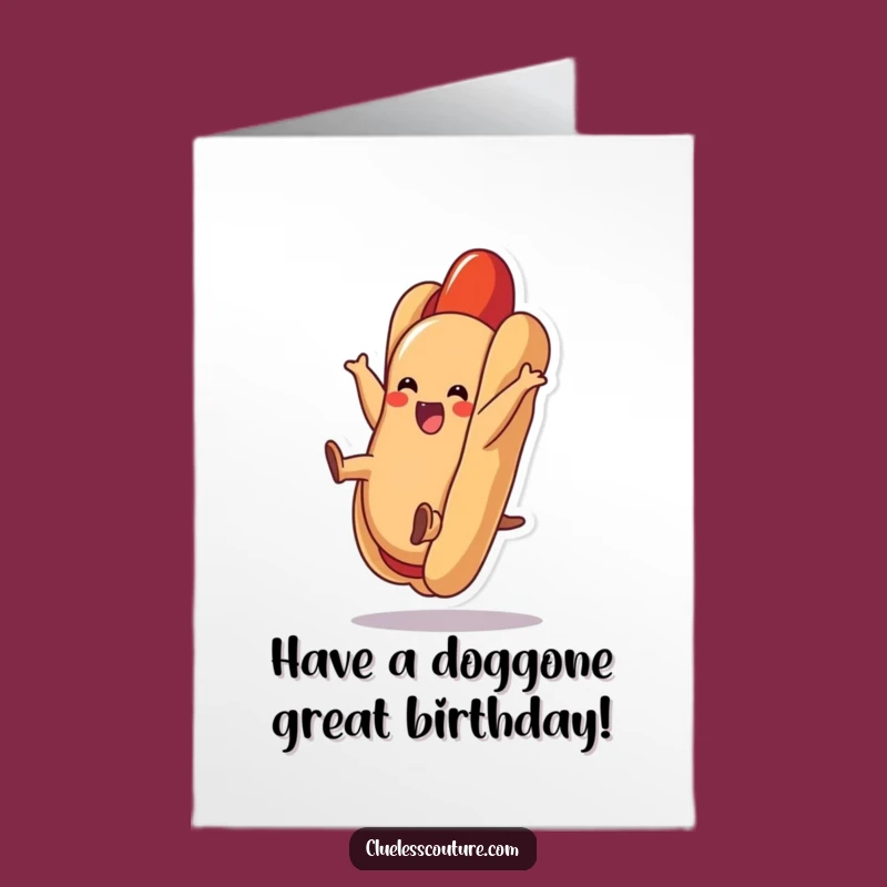 Free Printable Funny Hot Dog Birthday Card: Cartwheel Celebration! Downloadable Fun!