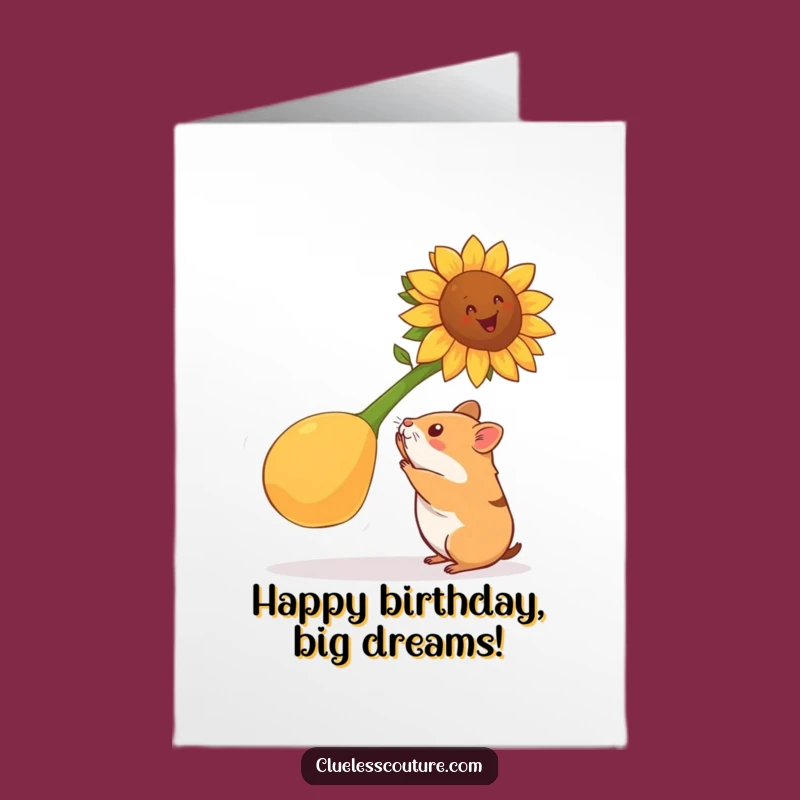 Funny Free Printable Hamster Seed Birthday Card - Amusing Downloadable Gift