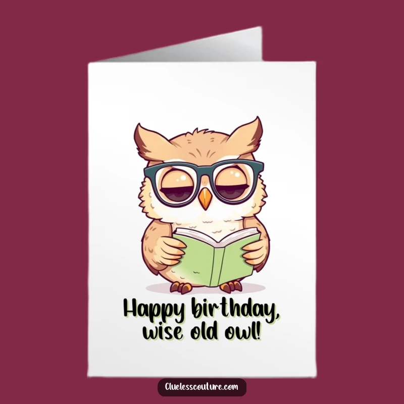 Free Printable Funny Owl Birthday Card: Brainy Blunder! Downloadable Wisdom!