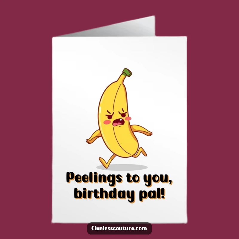 Funny Free Printable Birthday Card: Nervous Banana Tripping, A Hilarious Downloadable Gift