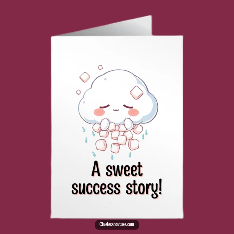 Free Printable Congrats Card: Cloud Marshmallow Shower Celebration Downloadable