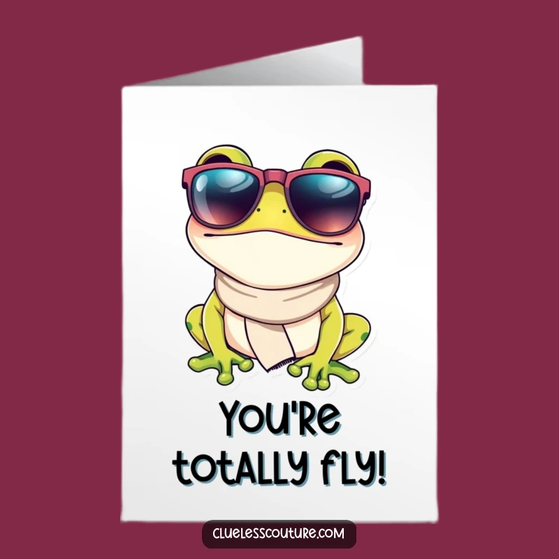 Free Printable Frog Fashion Congrats Card: Chic Downloadable Gift