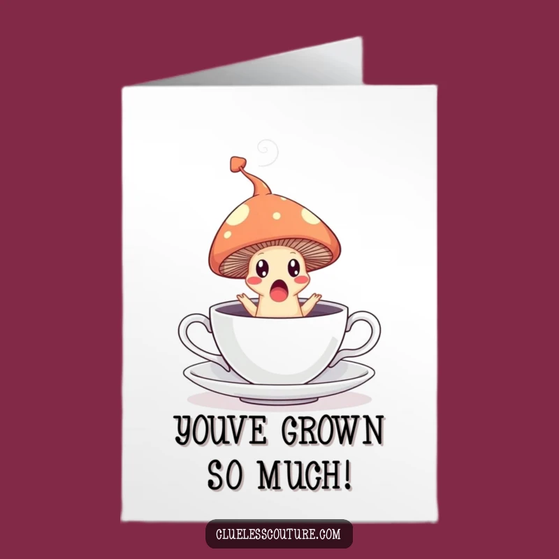Free Printable Funny Congrats Card: Mushroom's Leap to Celebrate Your Amazing Feat