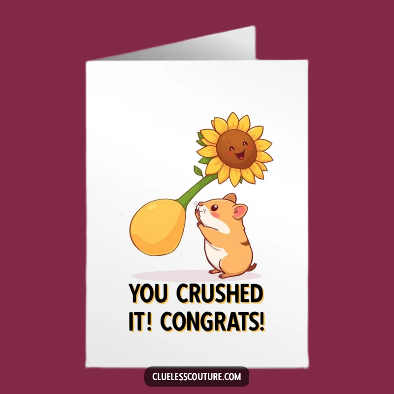 Free Printable Hamster Seed Congrats Card - Hilarious Downloadable