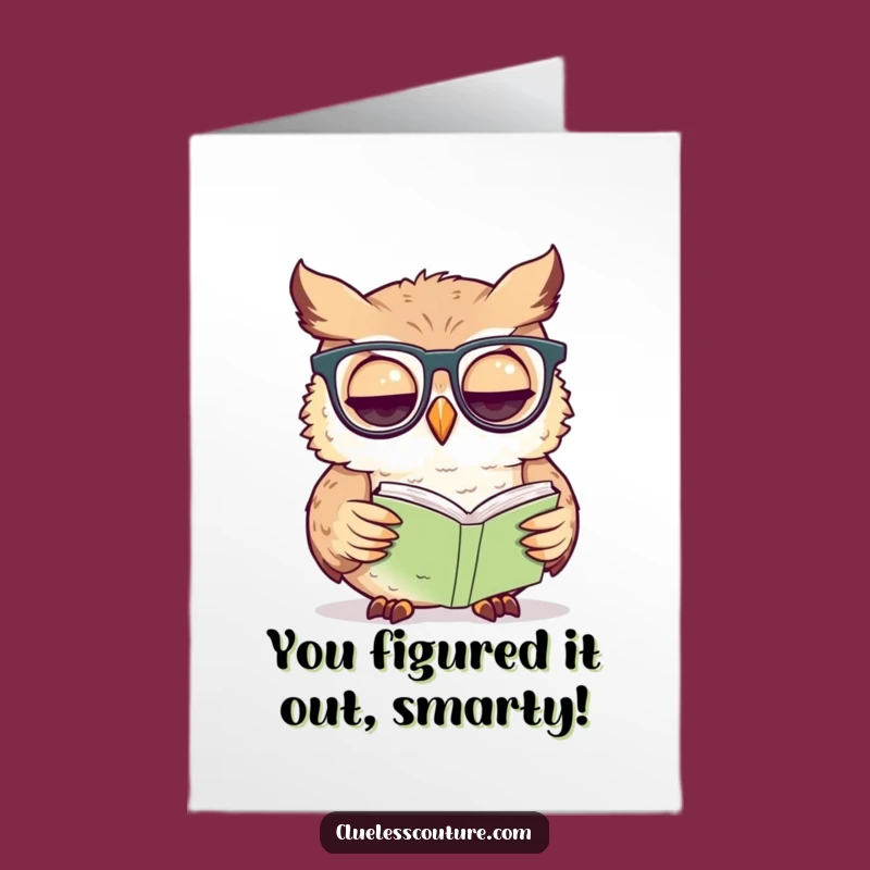 Free Printable Owl Congrats Card: Brainy But Baffled! Downloadable Success!