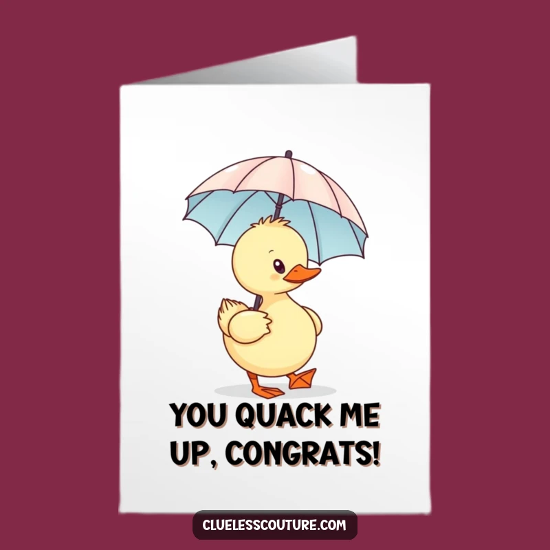 Free Printable Sassy Duck Congrats Card: Hilarious Downloadable for Any Achievement!