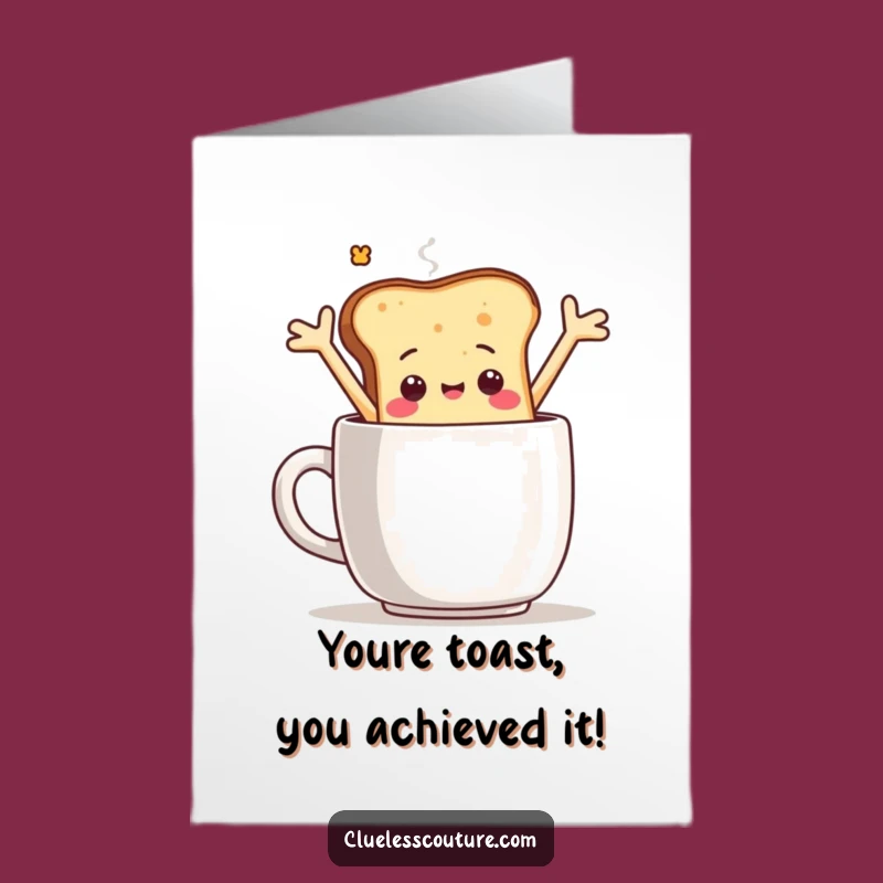 Free Printable Toast Congrats Card: Coffee Splash Success - Funny Downloadable Gift