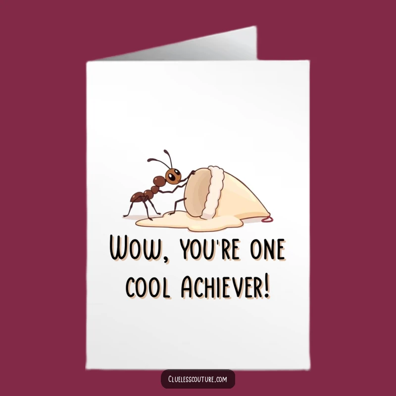 Funny Free Printable Congrats Card: Ant's Ice Cream Challenge - Downloadable Celebration!