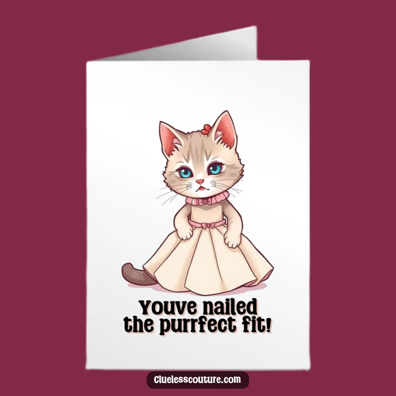 Funny Free Printable Congrats Card: Cat's Fashion Faux Pas - Downloadable Cheer!