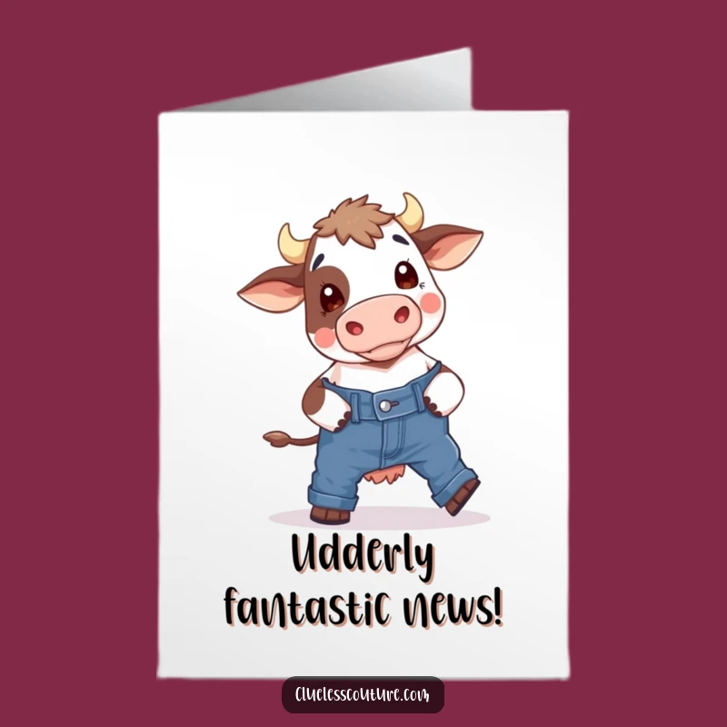 Free Printable Cow Jeans Congrats Card: Hilarious Downloadable Gift & DIY