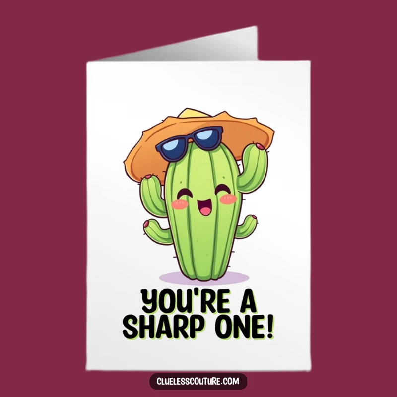 Free Printable Congrats Card: Silly Cactus Sun Hat, Downloadable & Hilarious for Any Achievement
