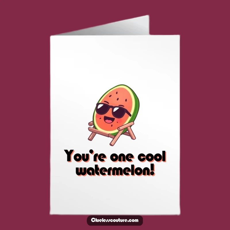 Free Printable Congrats Card: Watermelon's Sunny Vibe - Funny Downloadable Celebration!
