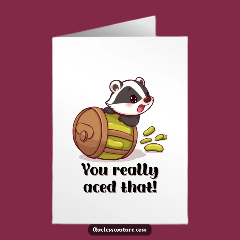 Free Printable Funny Congrats Card: Badger's Wild Ride to Celebrate Your Success