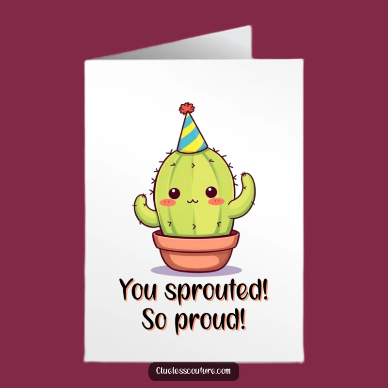 Funny Free Printable Congrats Card: Overwhelmed Cactus Cheers You On - DIY Download