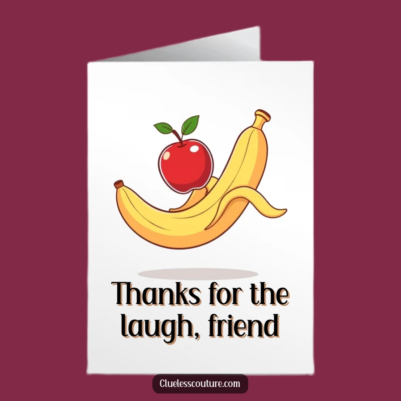 Free Printable Banana Slip Thank You Card: Funny Downloadable for Expressing Gratitude