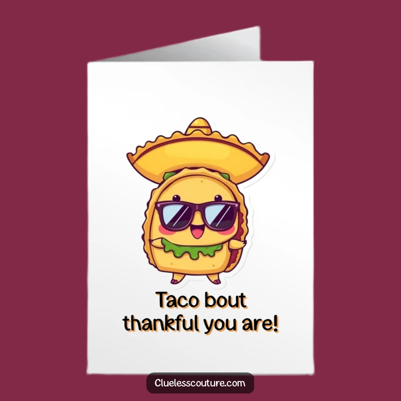 Free Printable Thank You Card: Cool Taco Thanks Gift Downloadable