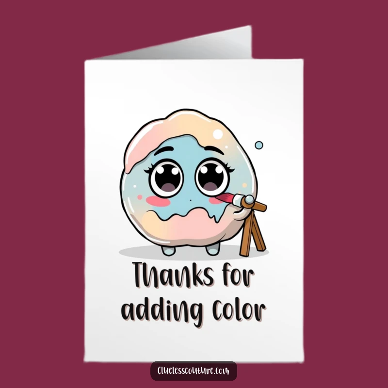 Funny Free Printable Thank You Card: Blob's Artistic Thanks Downloadable Gift