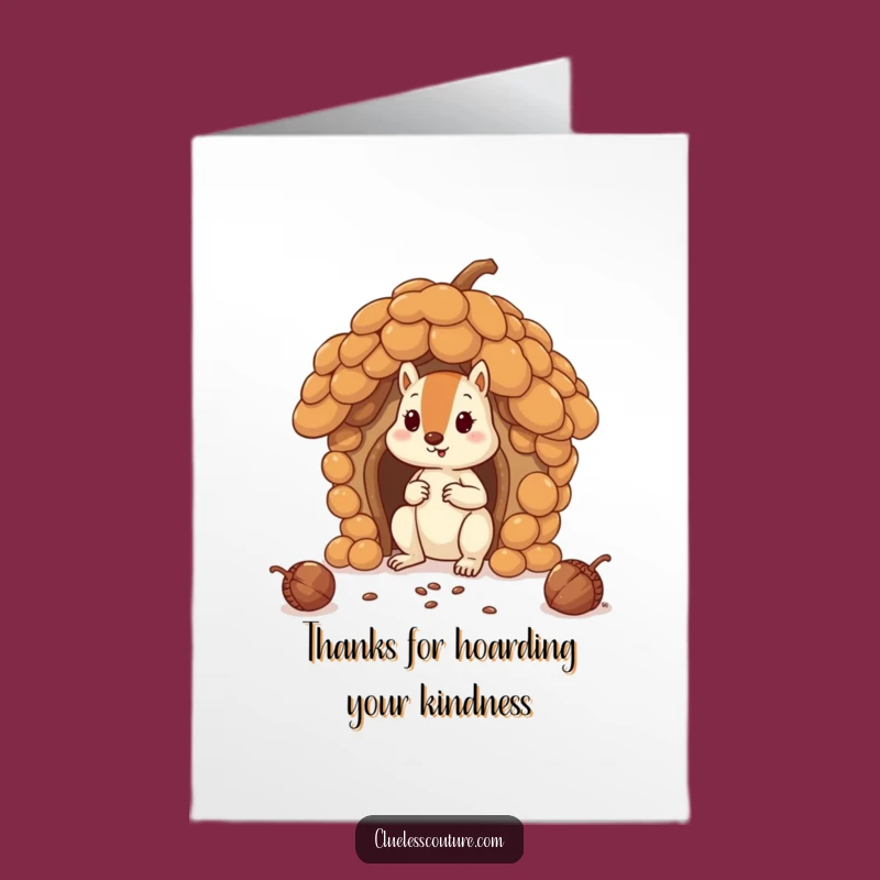 Humorous Free Printable Thank You Card: Squirrel's Thanks!
