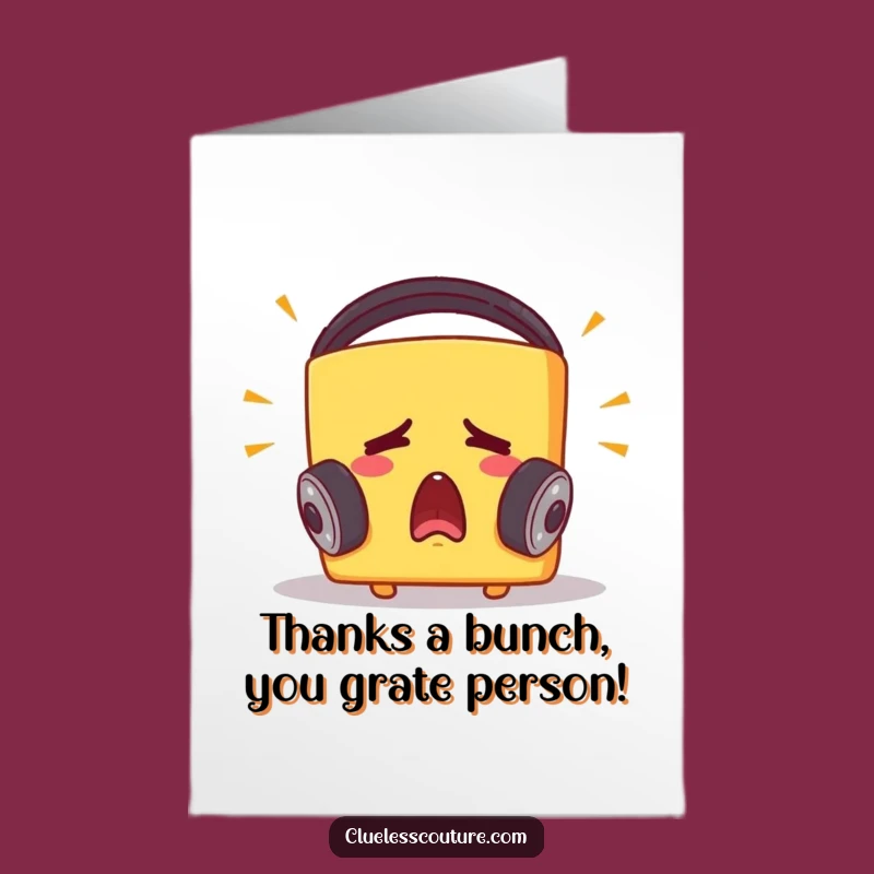 Free Printable Thank You Card: Startled Cheese Jamming Out - Funny Downloadable Appreciation!