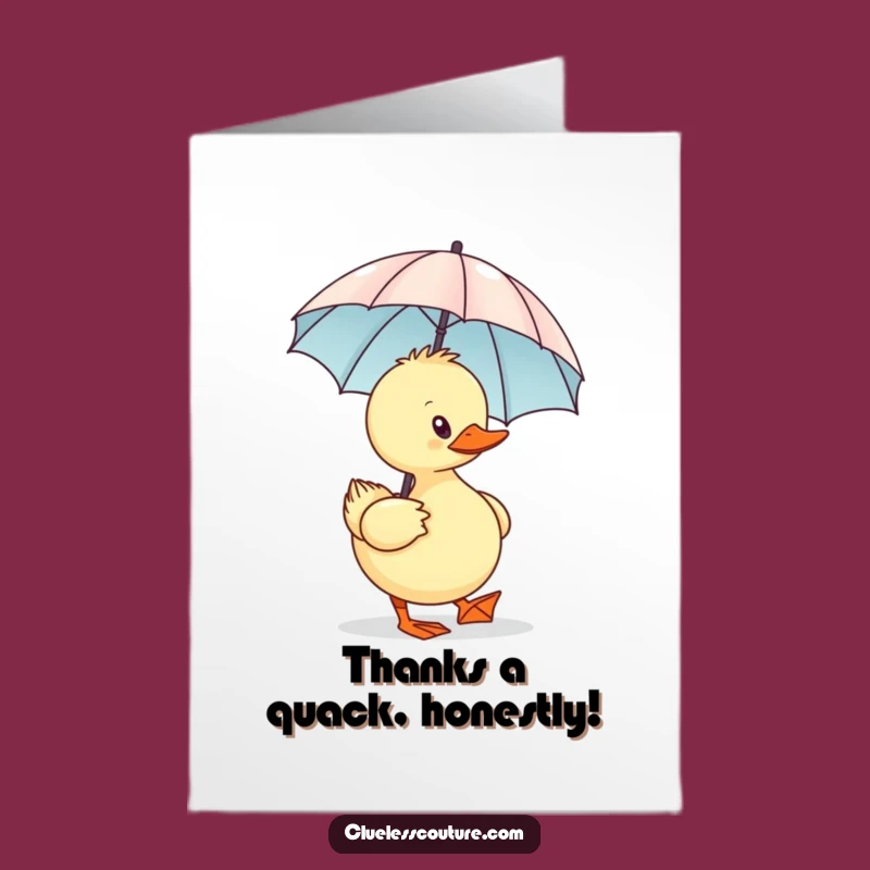 Free Printable Sassy Duck Thank You Card: Downloadable Humor for Gratitude!
