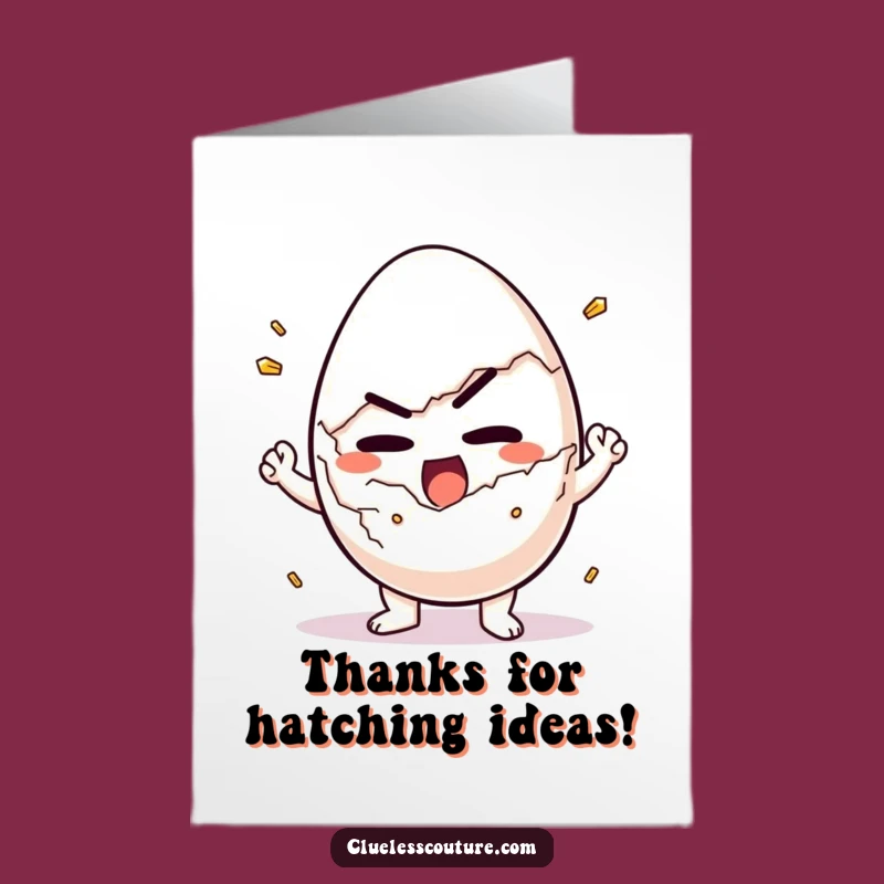 Free Printable Funny Egg Thank You Card - Quirky DIY Downloadable Gesture