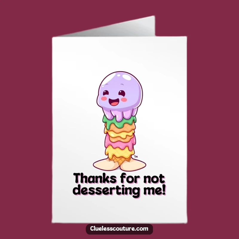 Free Printable Thank You Card: Jelly & Ice Cream, Whimsical Downloadable for Sweet Thanks