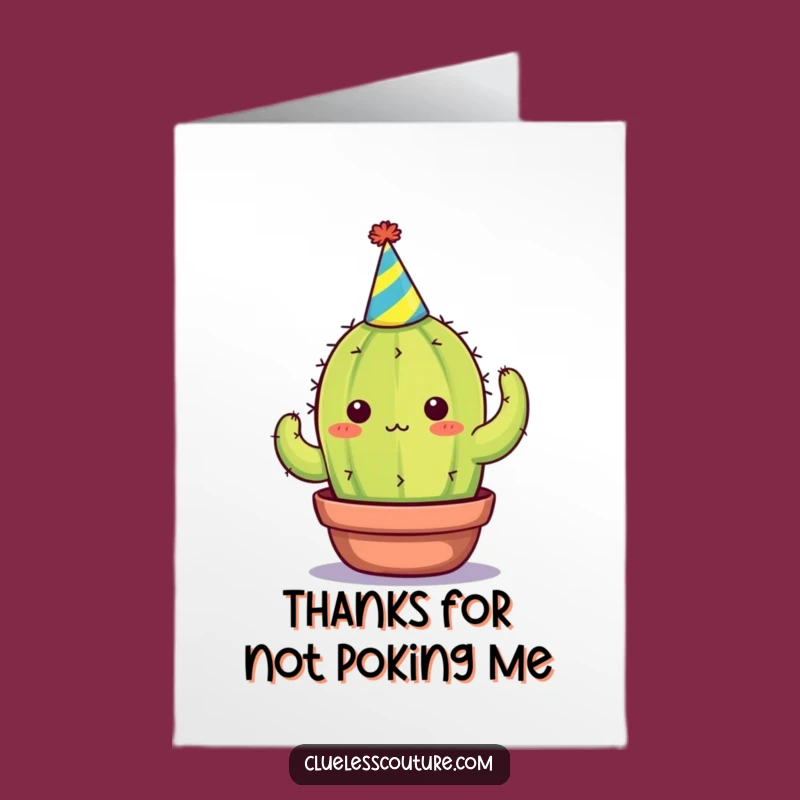Free Printable Thank You Card: Overwhelmed Cactus Expresses Gratitude - Humorous Download