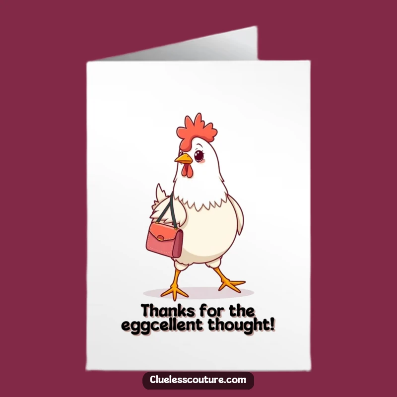 Free Printable Thank You Card: Chic Chicken Diva Downloadable Gift