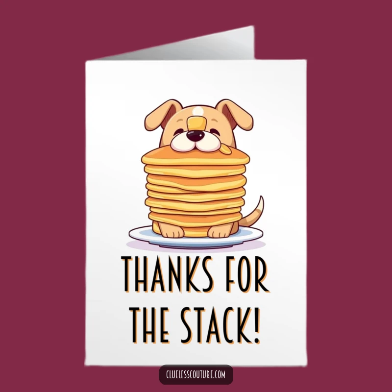 Free Printable Thank You Card: Dog Pancake Balance - A Funny Downloadable Gift of Thanks!