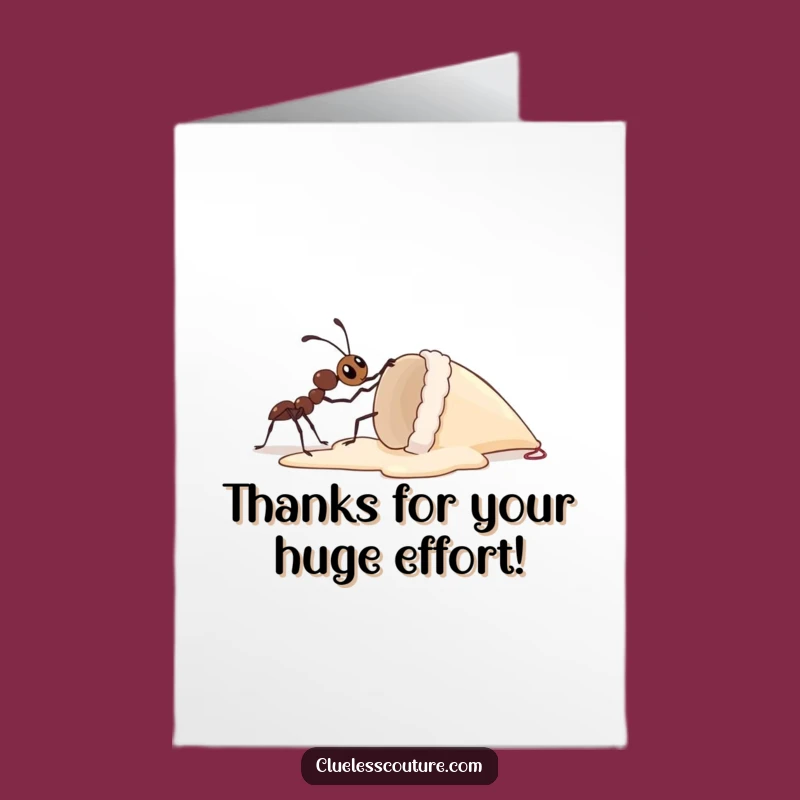 Free Printable Thank You Card: Ant's Sweet Endeavor - Funny Downloadable Appreciation!