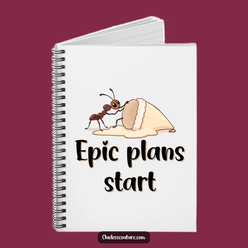 Funny Ant Ice Cream Notebook - Journal Your Big Dreams, Hilarious Gift
