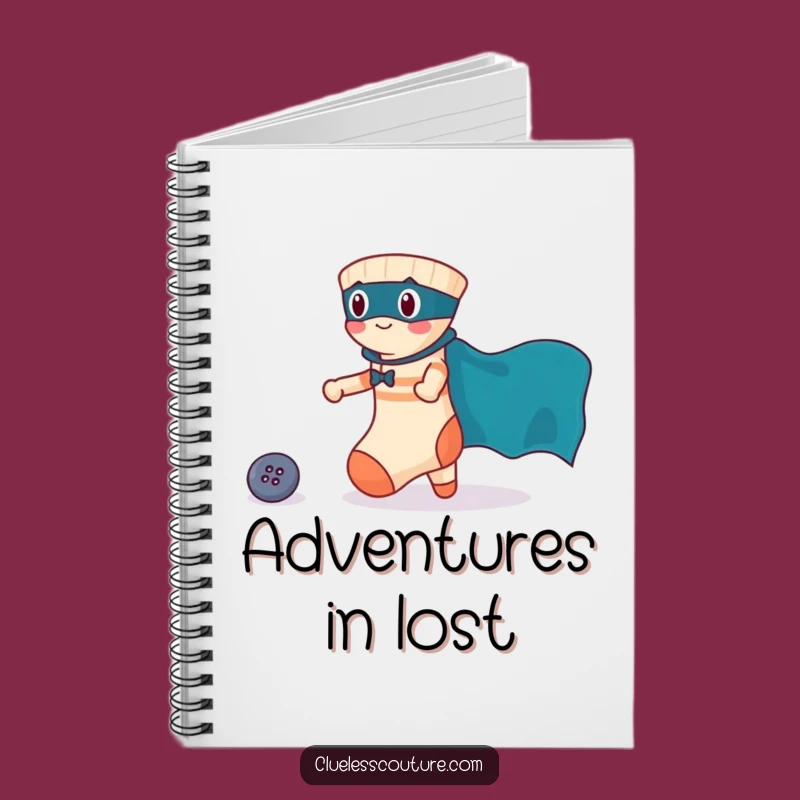 Funny Brave Sock Rescuing Button Notebook, Journal for Heroic Ideas