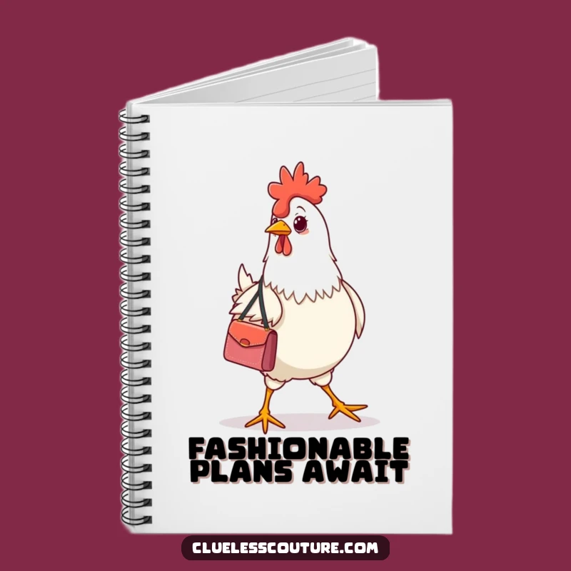 Funny Fashion Chicken Handbag Notebook: Jot Down Your Chicest Ideas