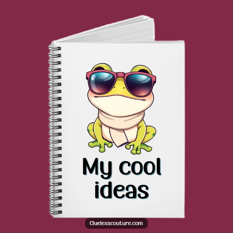 Funny Fashion Frog Notebook: Cool Amphibian Journal for Stylish Notes
