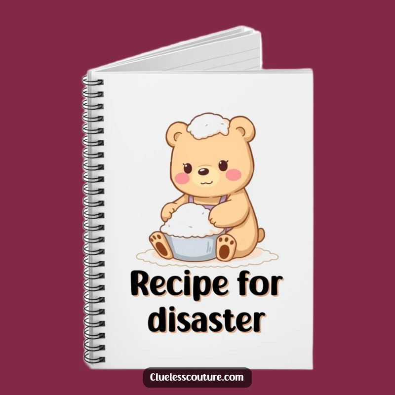 Funny Flour Bear Notebook - Hilarious Baking Journal Gift