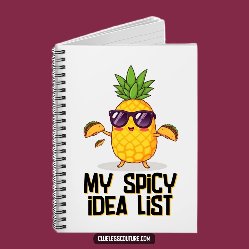 Funny Pineapple Taco Juggler Notebook: Jot Down Your Tropical Thoughts