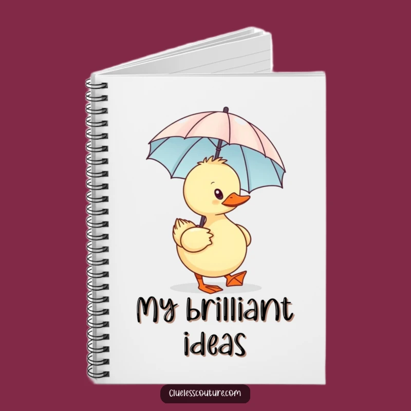 Funny Sassy Duck Notebook: Jot Down Ideas With Tiny Umbrella Humor