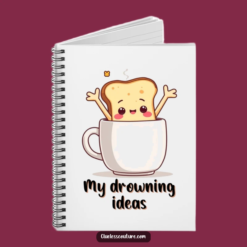 Funny Toast Coffee Dive Notebook: Jot Down Ideas with Breakfast Theme