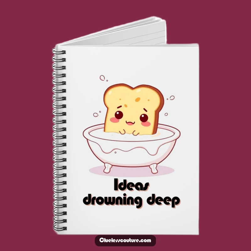 Funny Toast Milk Bath Notebook - Journal Your Breakfast Thoughts, Hilarious Gift
