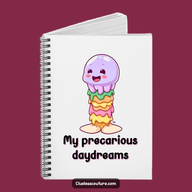 Funny Wobbly Jelly Ice Cream Notebook: Sweet Thoughts, Jot Down Wobbles, Ideal Funny Gift