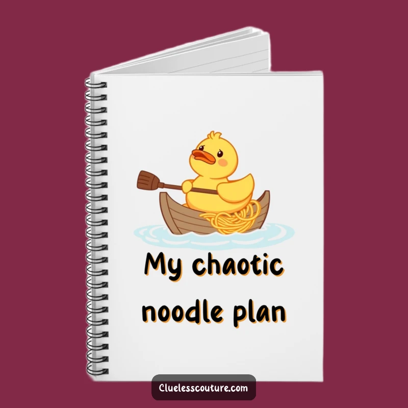 Funny Rubber Duck Spaghetti Boat Notebook: Quacky Ideas, Jot Down Confusion, Ideal Funny Gift