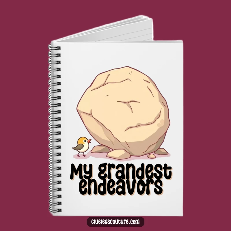 Funny Bird Boulder Push Notebook - Hilarious Journal for Big Ideas