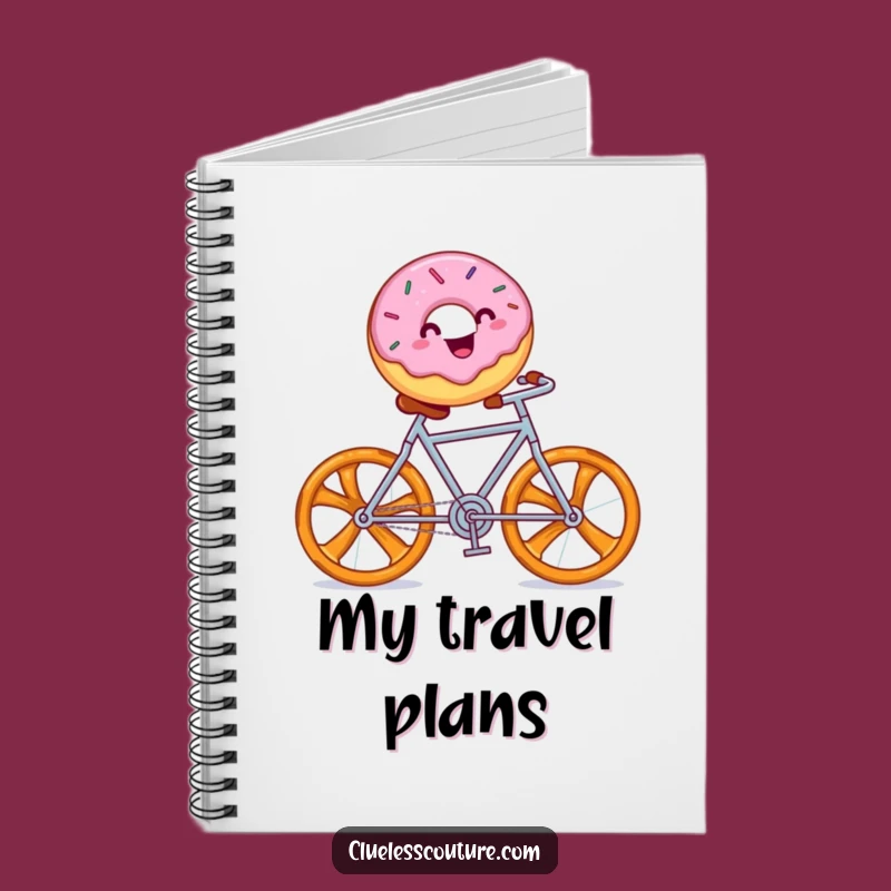 Funny Donut Bicycle Notebook: Whimsical Sprinkles Delight Humor Journal Gift!