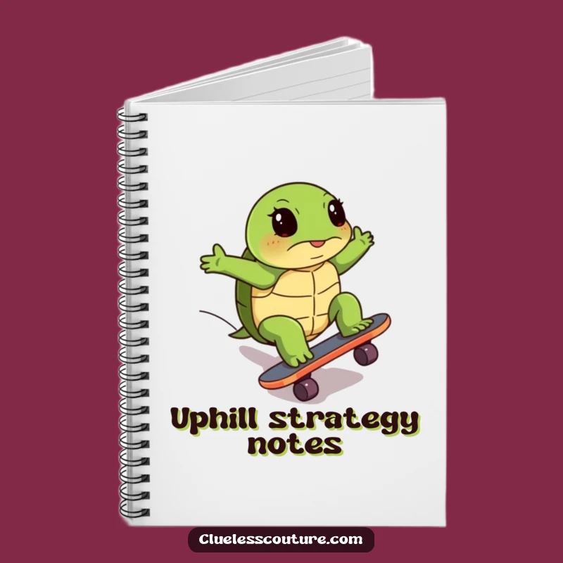Funny Turtle Skateboard Notebook: Jot Down Your Determined Thoughts