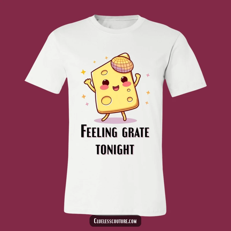 Dancing Cheese Disco Shirt: Funny Party Food Tee for Cheese Lovers