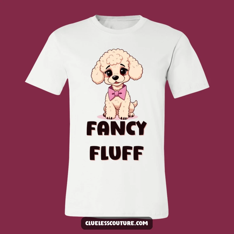 Funny Poodle Cravat T-Shirt: Dapper Dog Fashion Fumble, Hilarious Tee!