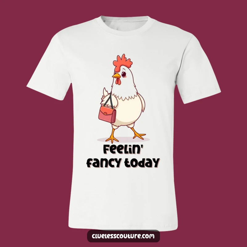 Funny Fashion Chicken Handbag T-Shirt: Strut Your Style with Farmyard Flair