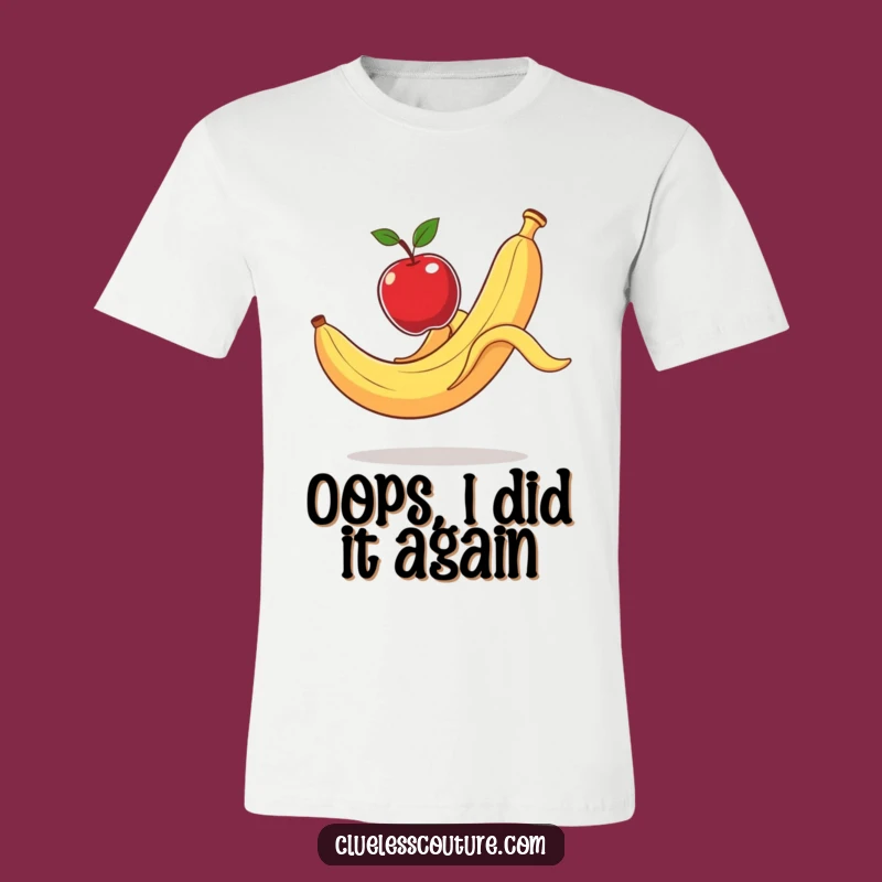 Funny Banana Peel Disaster T-Shirt: Hilarious Fruit Gag Gift Tee