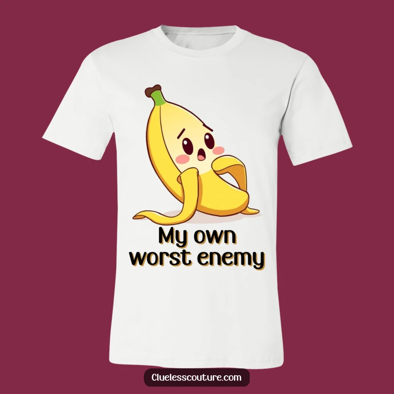 Funny Banana Peel Slip T-Shirt: Comical Surprise Tee for Laugh Lovers